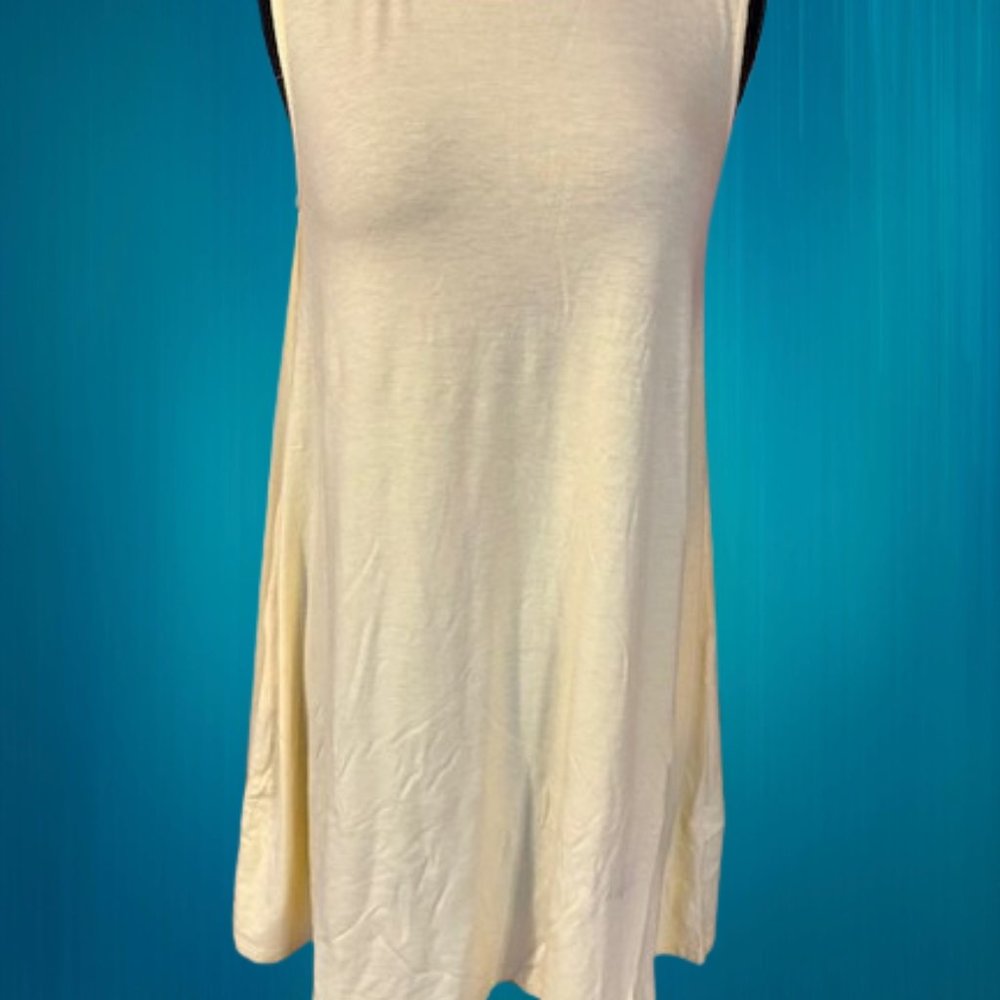 Yellow Tank Top Dress with Pockets  (2)  T1982  NWT Boutique